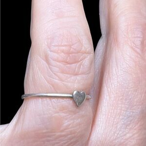 Silver Heart Ring size 6.5